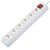  Desktop distributor with switch 6, 5m, 3x1.5, white 0012365100