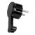  Grounded swinging plug extra flat, with pull-out tab, black 0018260500