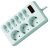  Desktop distributor 6 Euro +3 grounded plug, terminal 1.4m, white 00250101