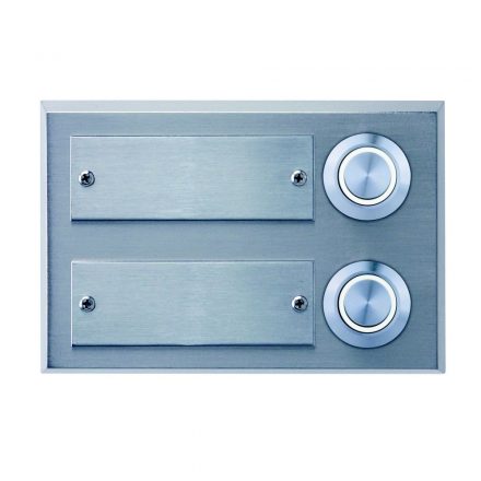 Doorbell push button with name plate 2 steel with LED lighting 0083656302