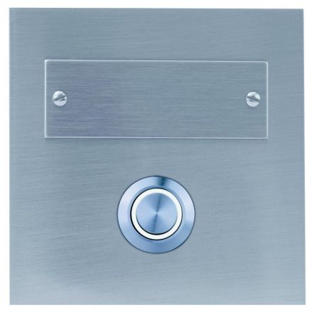  Doorbell push button with name plate 1 square steel with LED lighting 0083676302