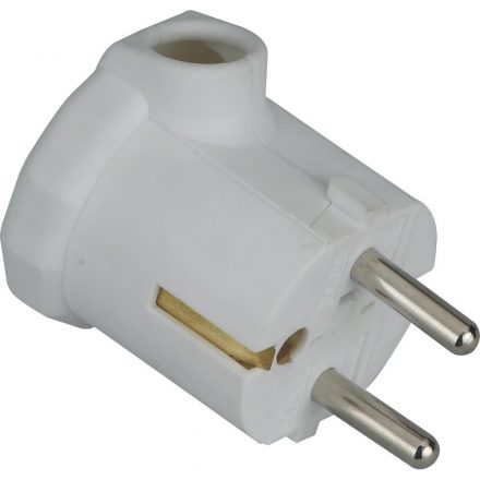  Grounded swing plug (plastic) with side outlet, white 0115H