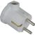  Grounded swing plug (plastic) with side outlet, white 0115H