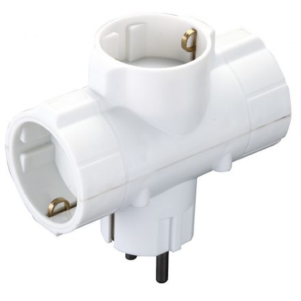  Grounded T-distributor 3, white 0131H