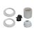  Socket E27, chandelier socket with 2 rings, white 0719H