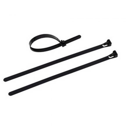  Cable tie, reusable, 200x7.6mm, black, 25pcs 08305