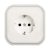  ECO grounded plug with frame, white IP20 10449