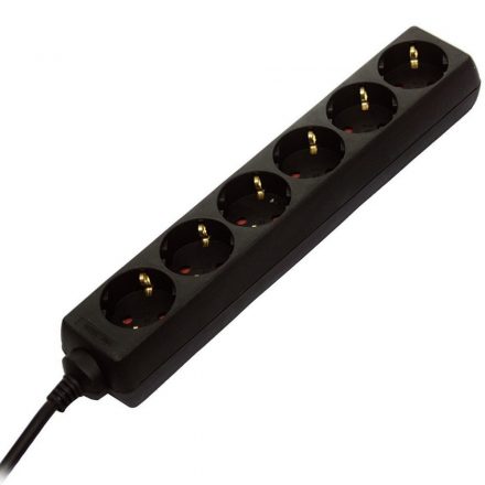  Desktop distributor 6, 1.4m, 3x1.0, black 12397