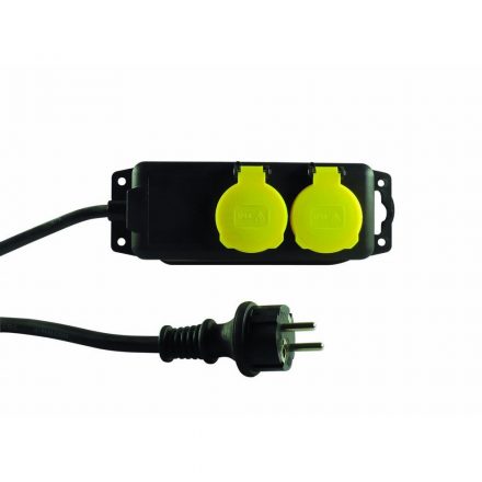  Grounded outdoor distributor 2 1.4m 3x1.0 yellow/black IP44 12467