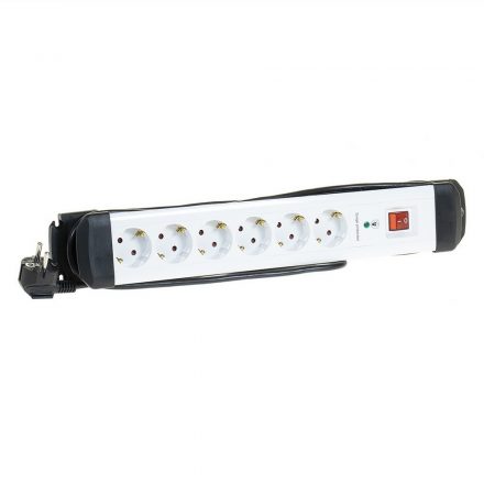  Desktop distributor "Kultúr" 6, 2m, with surge protection, white 12517