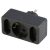  Ungrounded distributor 2xeuro, 1xgrounded socket, black 12733