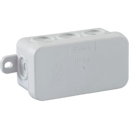  Connection box, external, 75x45x40mm, gray IP54, with terminal block 18456