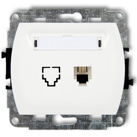  TREND telephone socket, number 1, white 20774