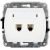  TREND telephone socket, 2, white 20804