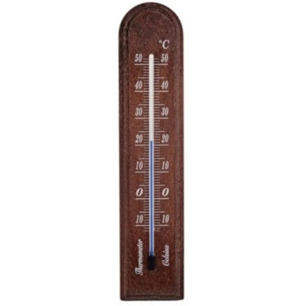  Thermometer indoor wood 42x205mm mahogany 3000242