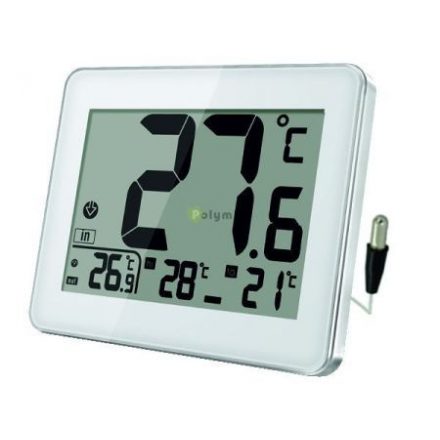  Thermometer digital outdoor and indoor FLAT min/max value, white 3002109