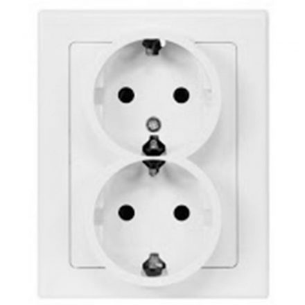  JUPITER double plug with frame white 4148H