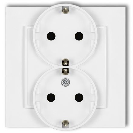  MINI double plug with frame matt white 4168H