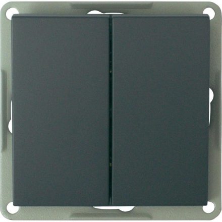  MODUL double switch insert, recessed, black 4725H