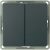  MODUL double switch insert, recessed, black 4725H