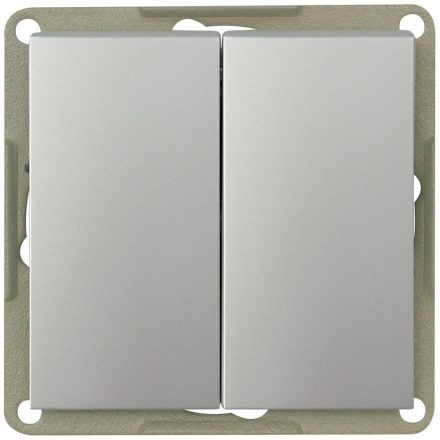  MODUL double switch insert, recessed, silver 4745H