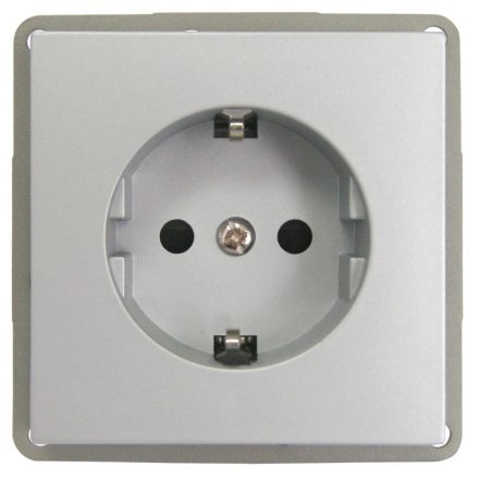  MODUL grounded socket gyv., recessed, silver 4747H