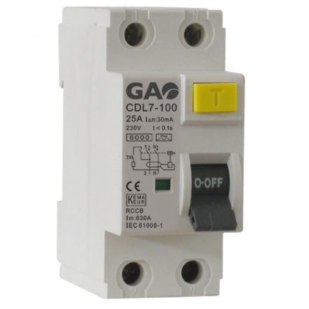  Fi relay 2P 40A 30mA, white 5932H