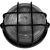  Boat light, round, with plastic grid 100W, black 6928H