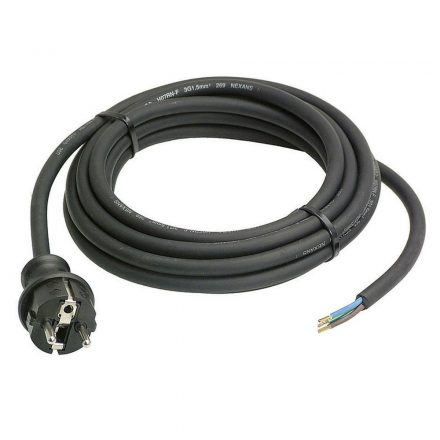  Connection cable with grounded plug, 3m, 3x1.5, black, H05RR-F 77133