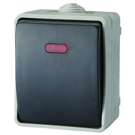  AQUATOP ltd. toggle switch with direction light IP54 gray 9876H