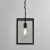  Astro Homefield 1095015 Single Pendant Light Black Transparent Metal