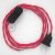  Lamp cord, TM08 fuchsia rayon 1.80 m. Off switch and plug color.