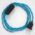  Lamp cord, TM11 turquoise rayon 1.80 m. Off switch and plug color.