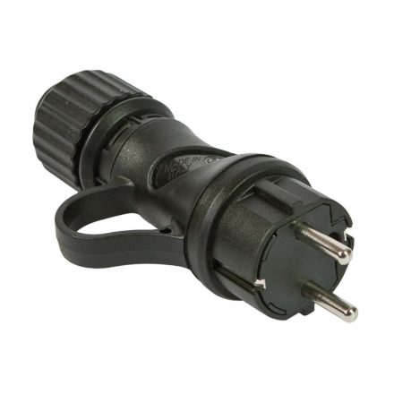  Black Schuko plug with ring 16A 250V IP44 for the EIVA system