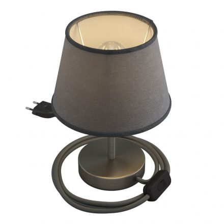  Alzaluce Impero with lampshade, metal table lamp with English plug, cable and switch