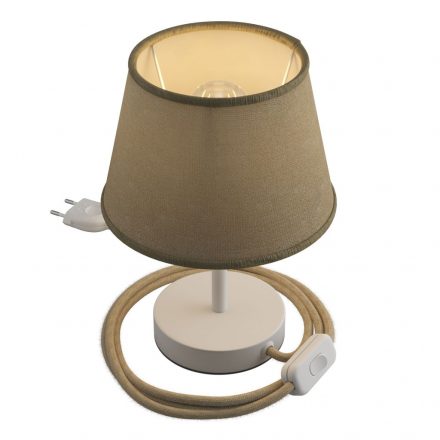  Alzaluce Impero with lampshade, metal table lamp with English plug, cable and switch