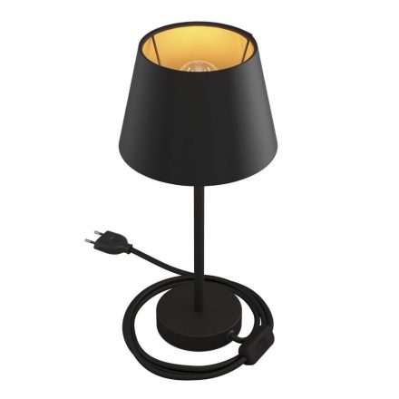  Alzaluce Impero with lampshade, metal table lamp with plug, cable and switch