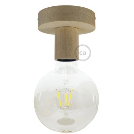  Fermaluce Wood S, natural wood recessed lamp for wall or ceiling