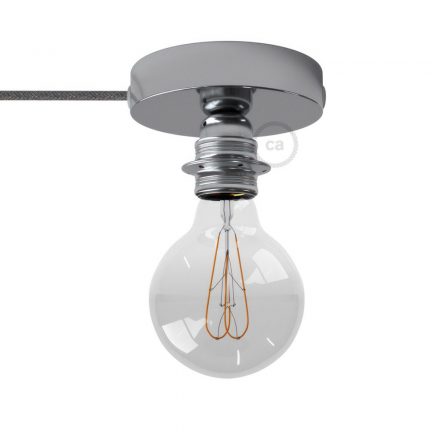  Spostaluce, the metal light source with E27 threaded socket, textile cable and side openings