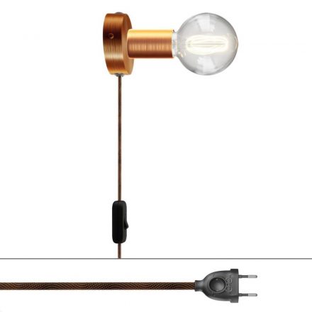  Spostaluce metal lamp with two-pole connector