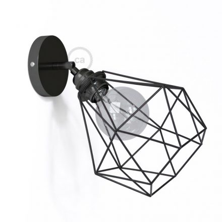  Fermaluce Metal 90°, the adjustable metal wall recessed lamp with Diamond lampshade