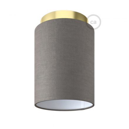  Fermaluce Metal Cylinder with lampshade, Ø 15cm h18cm, metal-coated wall or ceiling lamp