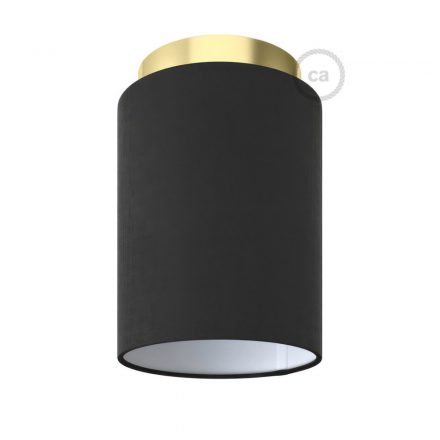  Fermaluce Metal Cylinder with lampshade, Ø 15cm h18cm, metal-coated wall or ceiling lamp