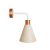  Fermaluce lamp with wooden cone-shaped lampshade and curved arm