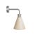  Fermaluce lamp with wooden cone-shaped lampshade and curved arm