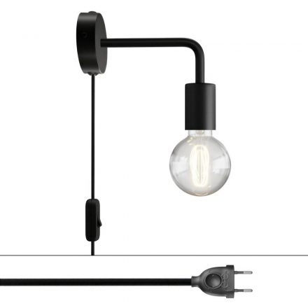  Spostaluce metal lamp with curved arm and two-pole connector