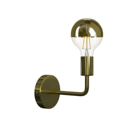 Fermaluce Metal, metal wall lamp with curved arm