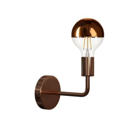 Fermaluce Metal, metal wall lamp with curved arm