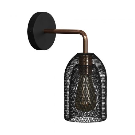  Fermaluce Metal wall lamp with Ghostbell lampshade and curved arm