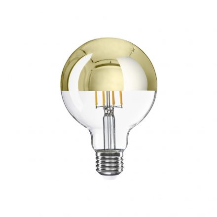 LED gold félgömb izzó G95 7W 650Lm E27 2700K szabályozható - A14